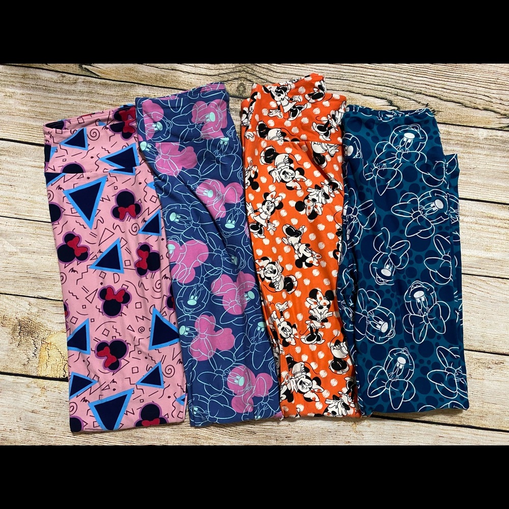 Bundle of 4 Disney Lularoe Leggings